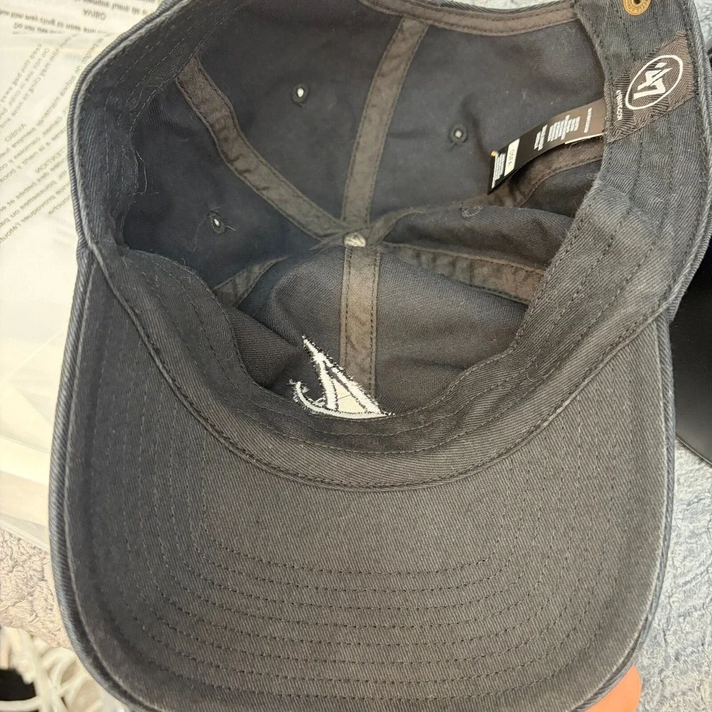 47 Brand Atlanta Braves Hat Black Tonal Logo Adjustable Dad Cap MLB 0514